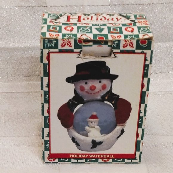 World Bazaars Holiday Waterball/Snow Globe Snowman & Teddy Bear With Box - Picture 13 of 14